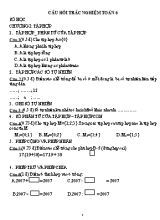Câu hỏi trắc nghiệm Toán 6